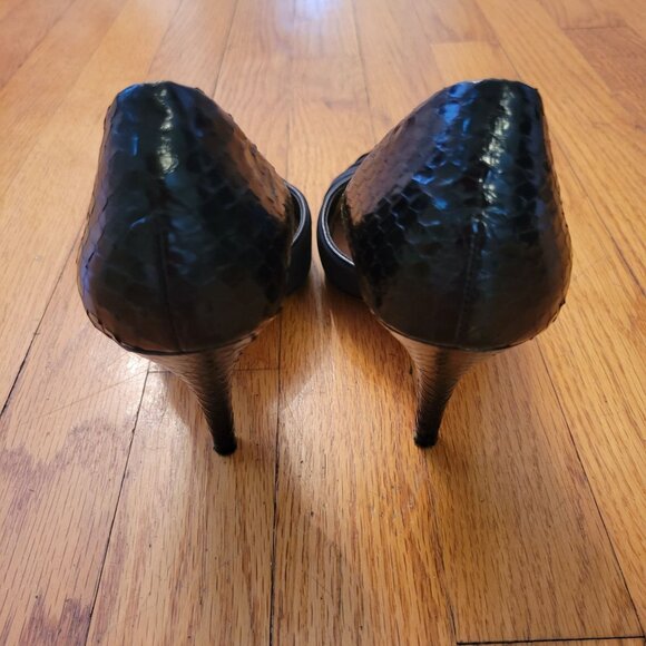 Donald J Pliner 7M Black Pointed Toe Pumps Heels D'Orsay TRYNA - Picture 3 of 8